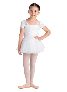  Velvet Short Sleeve Tutu Leotard