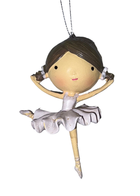 Ballerina Pigtails Ornament