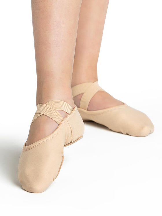 Childrens Hanami Canvas Ballet Shoe in Flesh Colors