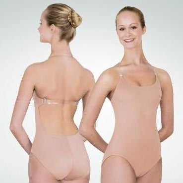 Body Wrappers Padded Camisole Leotard with Clear Straps 285